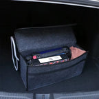 1PC Dark Gray Car Felt Storage Box Car Storage Bag Enlarged and Thickened Soft Felt Storage Box Household Storage Box