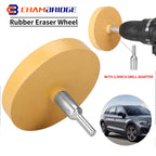 3.5" Decal Remover Eraser Wheel 90Mm Car Surface Glue Remover Rubber Wheel Universal Electric Drill Adapter Rotary Abrasives 1Pc