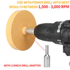 3.5" Decal Remover Eraser Wheel 90Mm Car Surface Glue Remover Rubber Wheel Universal Electric Drill Adapter Rotary Abrasives 1Pc