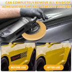 3.5" Decal Remover Eraser Wheel 90Mm Car Surface Glue Remover Rubber Wheel Universal Electric Drill Adapter Rotary Abrasives 1Pc